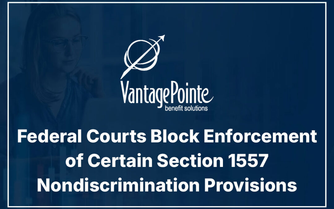 Federal Courts Block Enforcement of Certain Section 1557 Nondiscrimination Provisions